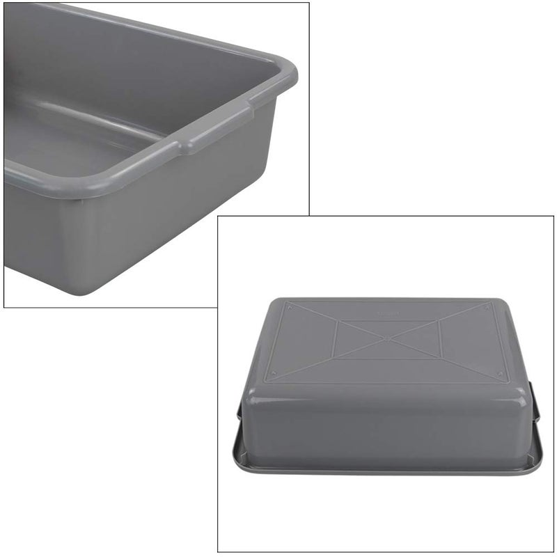 Ramddy Grey Commercial Bus Tubs, 13 L Plastic Dish Pans, 4 Packs - Image 5